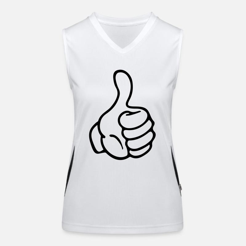 hand thumb like comic Funktionelles Kontrast-Tank Top für Frauen