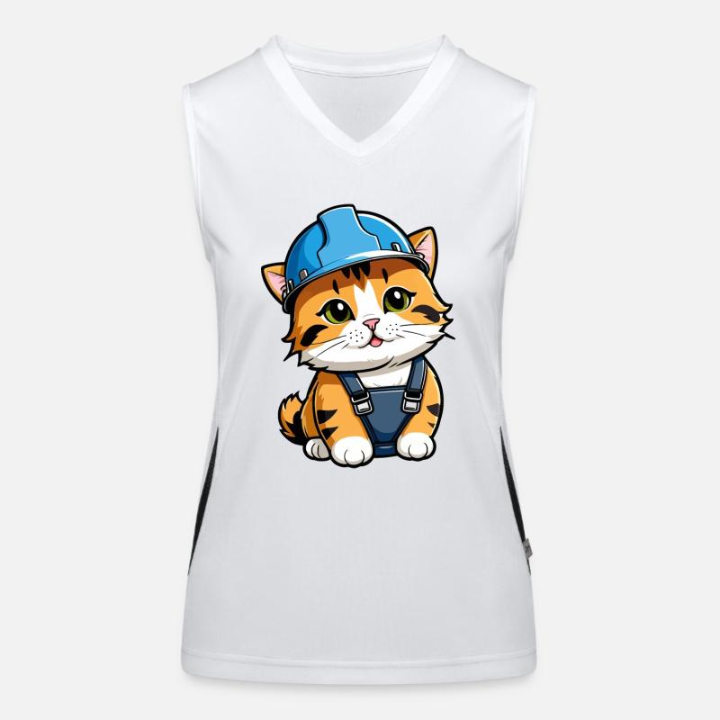 Hardworking Cat Women's Functional Contrast Tank Top