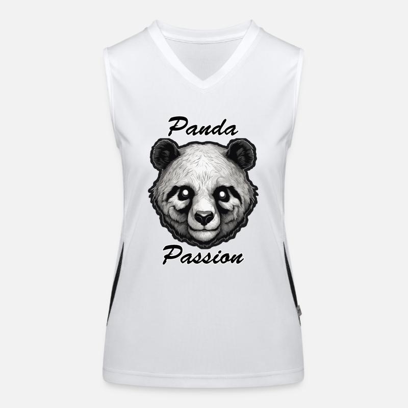 Panda / Tier / Zoo / Bambus / Wild / Kindlich Funktionelles Kontrast-Tank Top für Frauen