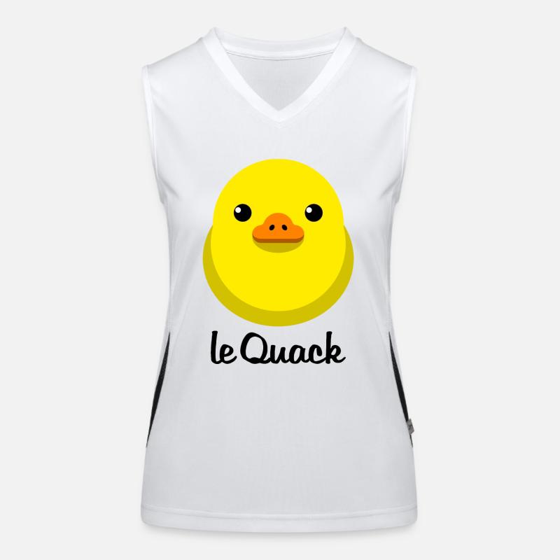 Chick Yellow le Quack for light surfaces Women's Functional Contrast Tank Top