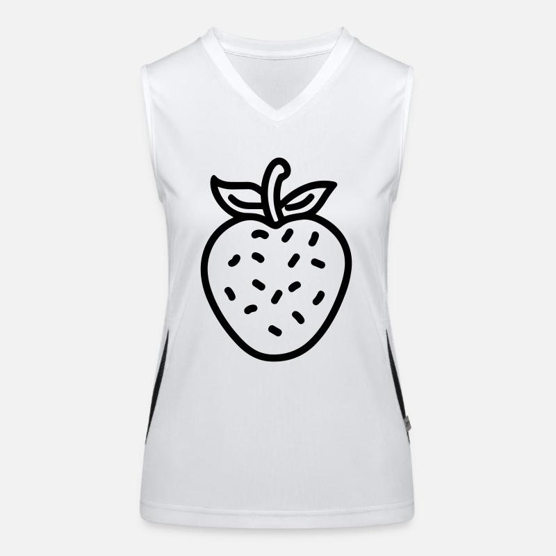 Erdbeere Funktionelles Kontrast-Tank Top für Frauen