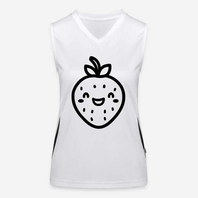 fraise Débardeur respirant contrasté Femme