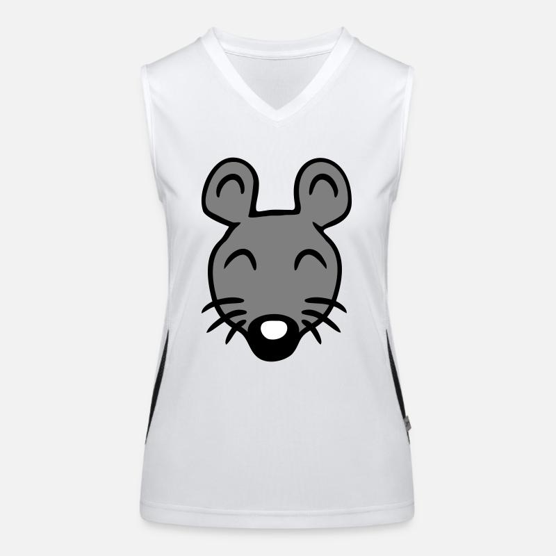Maus Mäuschen Süße Kleine Ratte Nager Freundlich Funktionelles Kontrast-Tank Top für Frauen