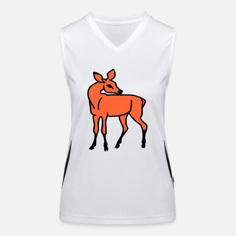 Hirschkuh Funktionelles Kontrast-Tank Top für Frauen