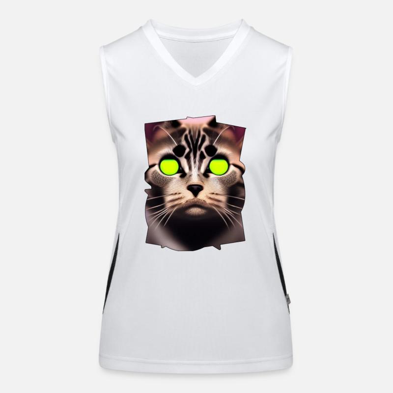 Visage de chat Débardeur respirant contrasté Femme