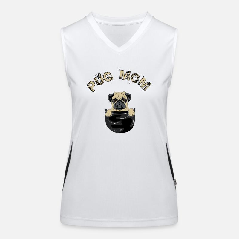 Mops Mamma Funktionelles Kontrast-Tank Top für Frauen