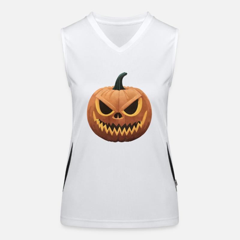 Halloween Pumpkin Women's Functional Contrast Tank Top