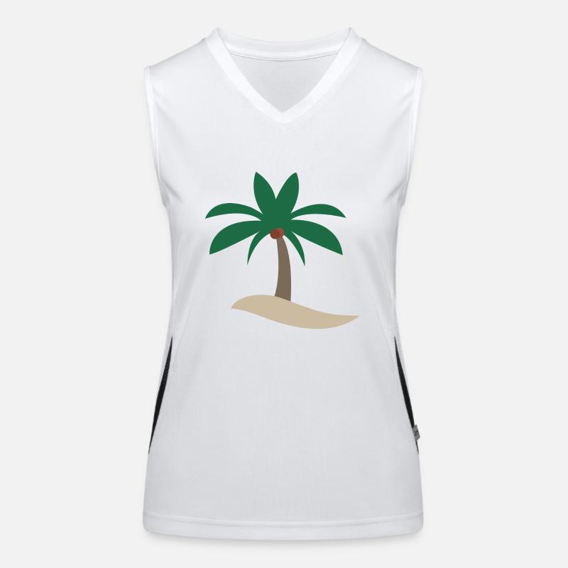 Palme Funktionelles Kontrast-Tank Top für Frauen