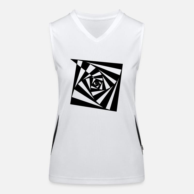 Spiral Tribe psychedelic illusion Women's Functional Contrast Tank Top