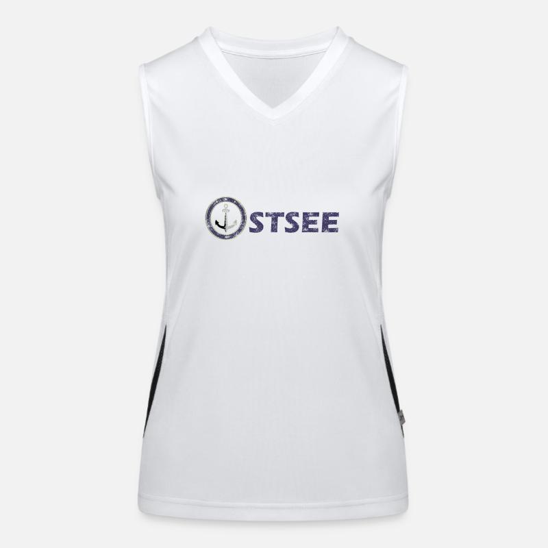 Ostsee Funktionelles Kontrast-Tank Top für Frauen