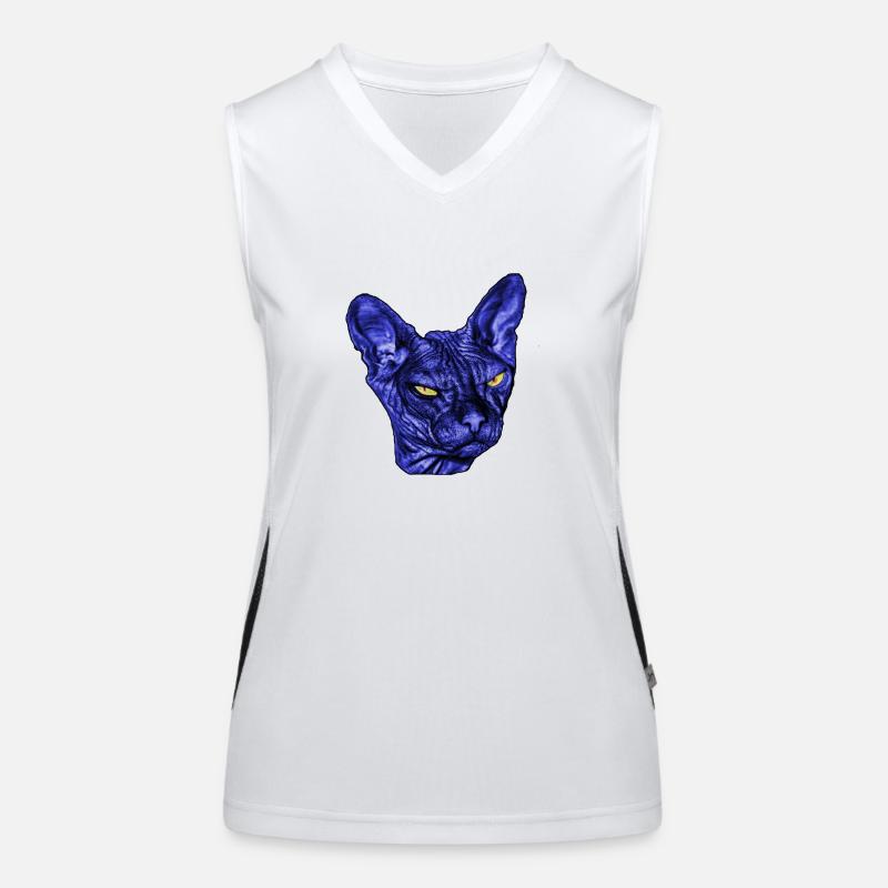 Chat Sphynx ,Cat Sphinx,T-shirt chats Débardeur respirant contrasté Femme