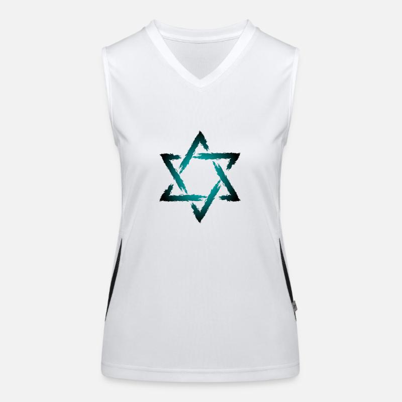 Davidstern Funktionelles Kontrast-Tank Top für Frauen