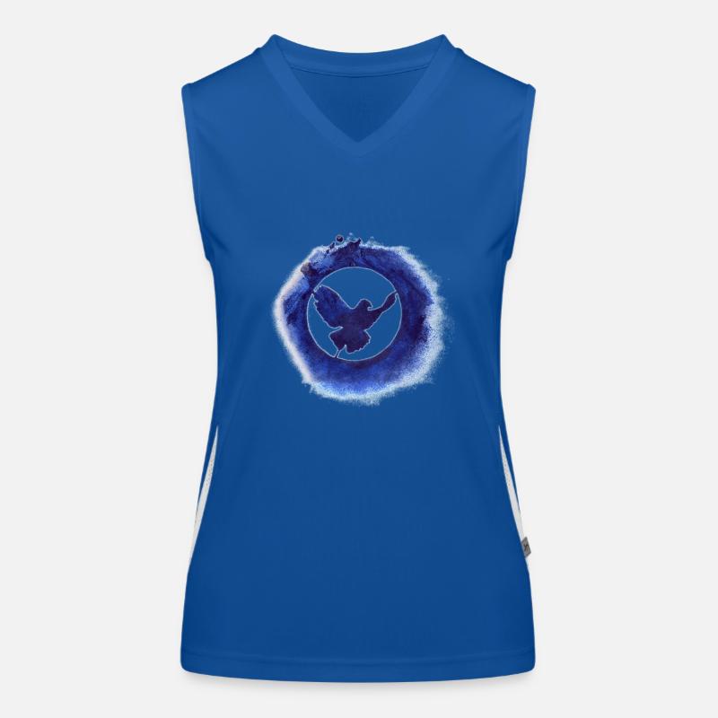 Friedenstaube Funktionelles Kontrast-Tank Top für Frauen