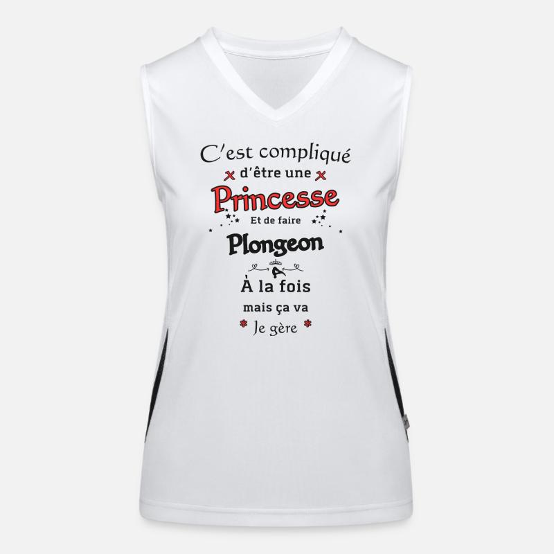 Princesse et Plongeon Débardeur respirant contrasté Femme