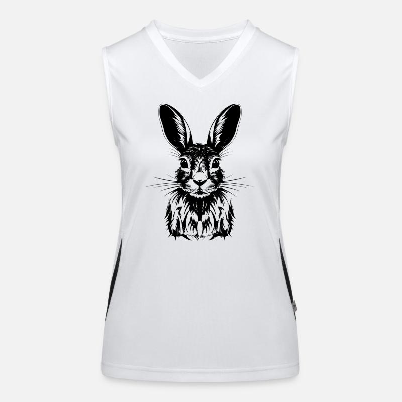 Hase Funktionelles Kontrast-Tank Top für Frauen