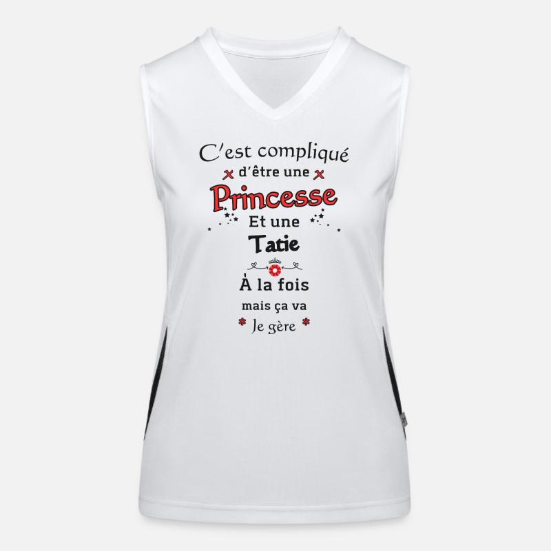 Principessa Zia Top sportivo da donna in contrasto cromatico