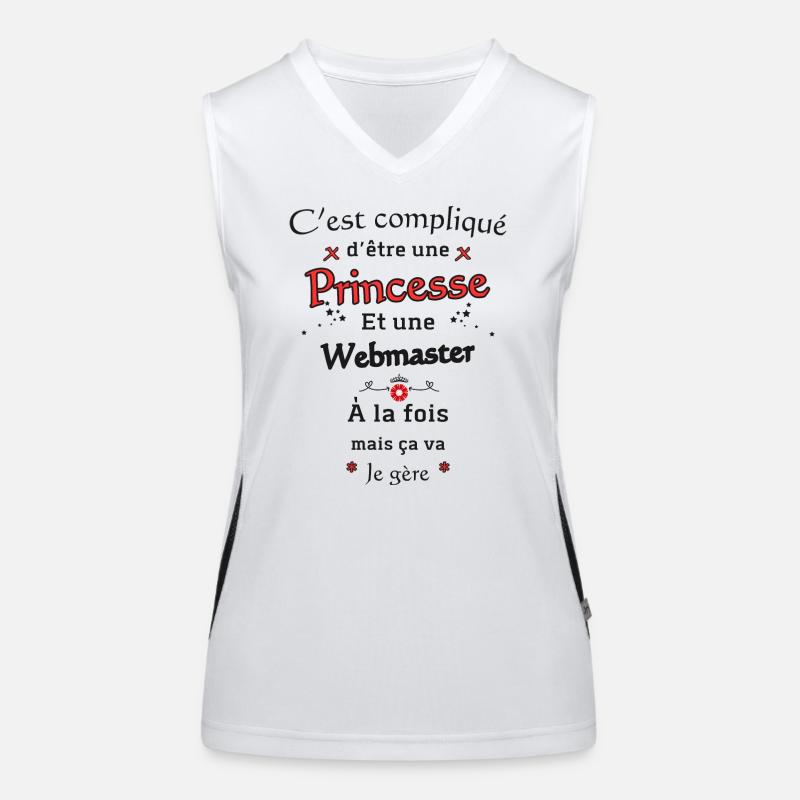 Prinzessin Webmaster Funktionelles Kontrast-Tank Top für Frauen