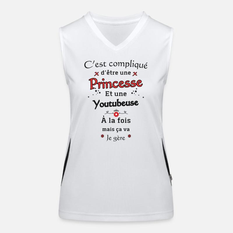 Princesse Youtubeuse Débardeur respirant contrasté Femme