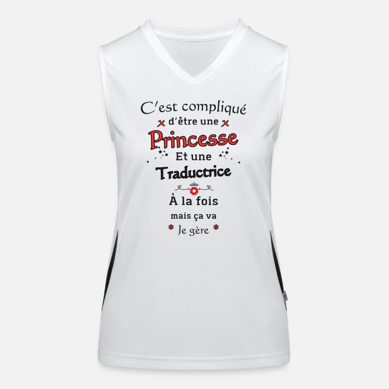 Prinzessin Übersetzerin Funktionelles Kontrast-Tank Top für Frauen