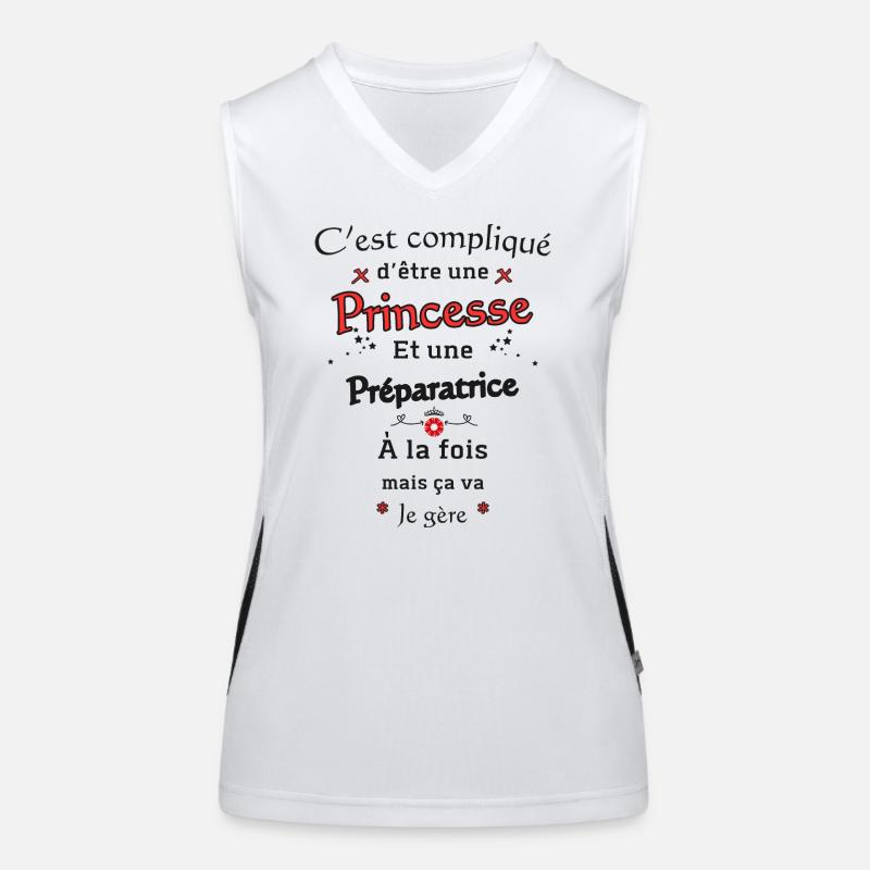 Princesse Préparatrice Débardeur respirant contrasté Femme
