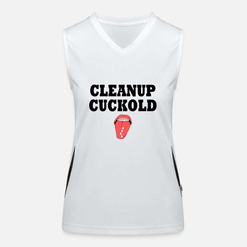 cleanup cuckold Funktionelles Kontrast-Tank Top für Frauen