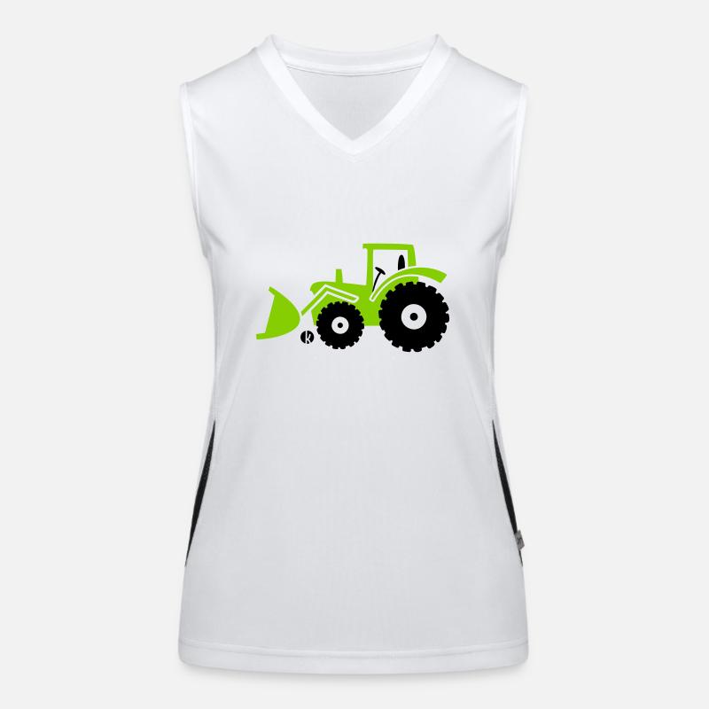 Tractor front loader Bulldog wheel loader with Débardeur respirant contrasté Femme