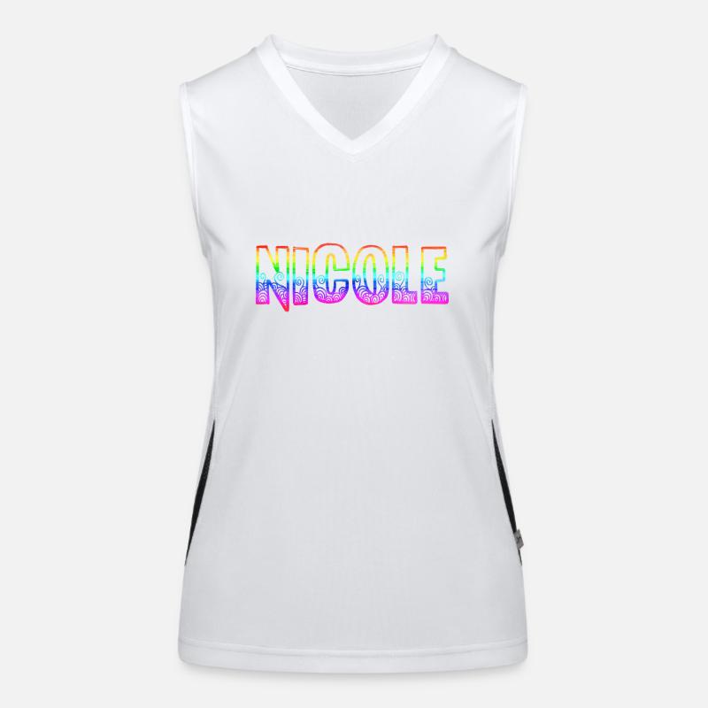 nicole rs regenbogen Funktionelles Kontrast-Tank Top für Frauen