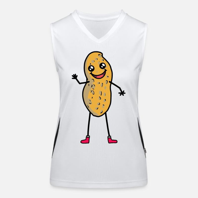 Friendly Hello Peanut Greetings Greetings Nut Women's Functional Contrast Tank Top