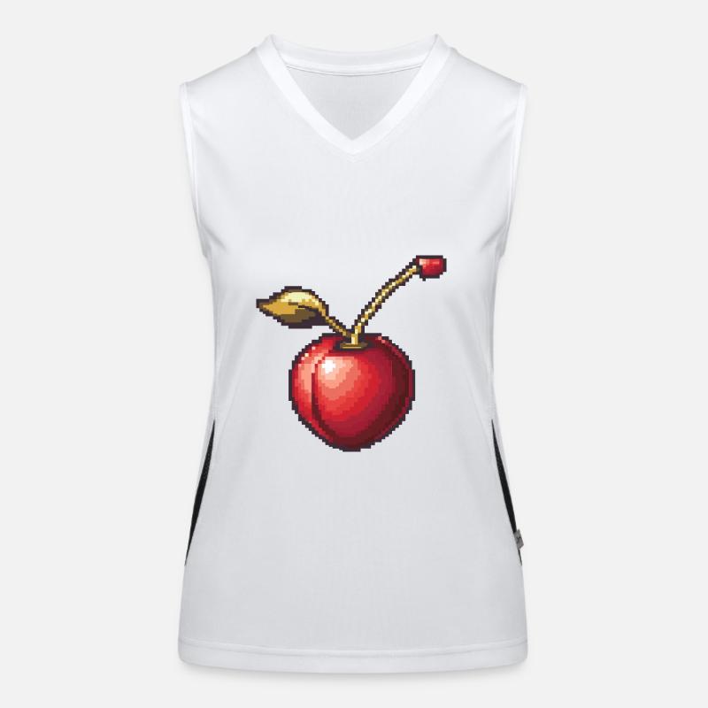 Icône Cherry Pixel Débardeur respirant contrasté Femme