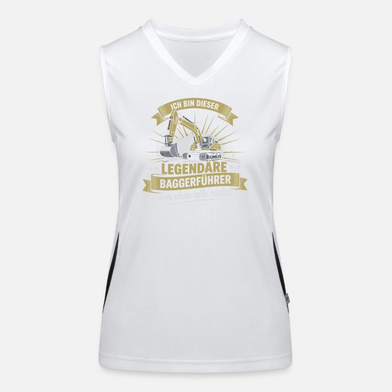 Baggerfuehrer Baggerfahrer Funktionelles Kontrast-Tank Top für Frauen