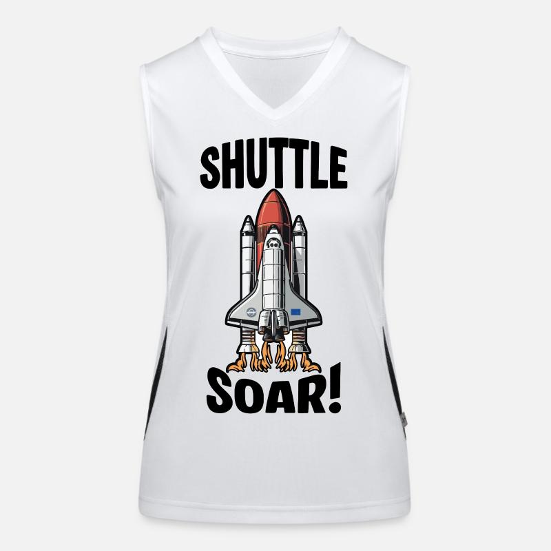Space Shuttle Soar Takeoff Women's Functional Contrast Tank Top