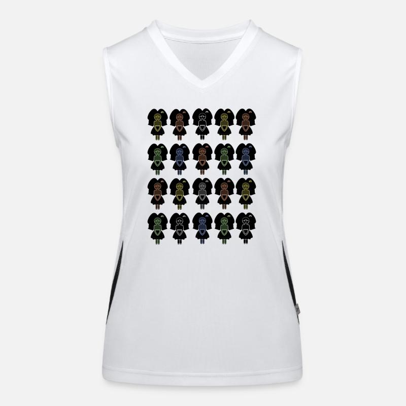 Alsatian Multicolored 100% Women's Functional Contrast Tank Top