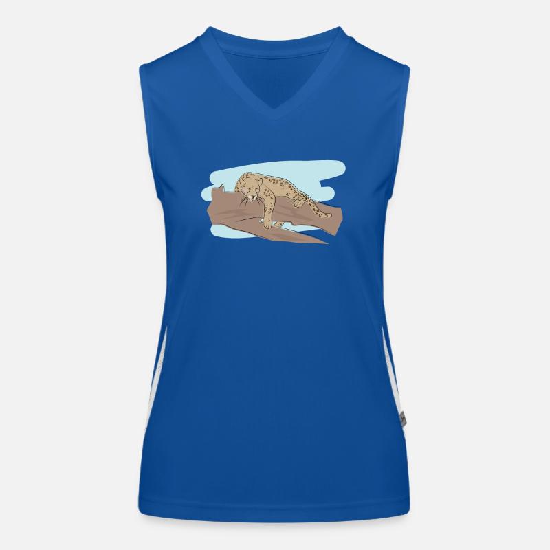 Illustrated design with Jaguar Women's Functional Contrast Tank Top