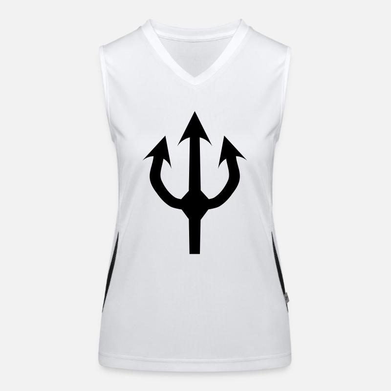dreizack Funktionelles Kontrast-Tank Top für Frauen