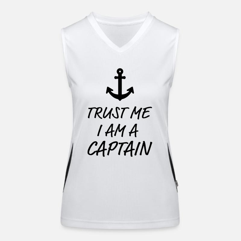 I am a Captain Funktionelles Kontrast-Tank Top für Frauen