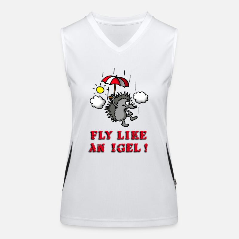 fly_like_an_igel_02_b Funktionelles Kontrast-Tank Top für Frauen