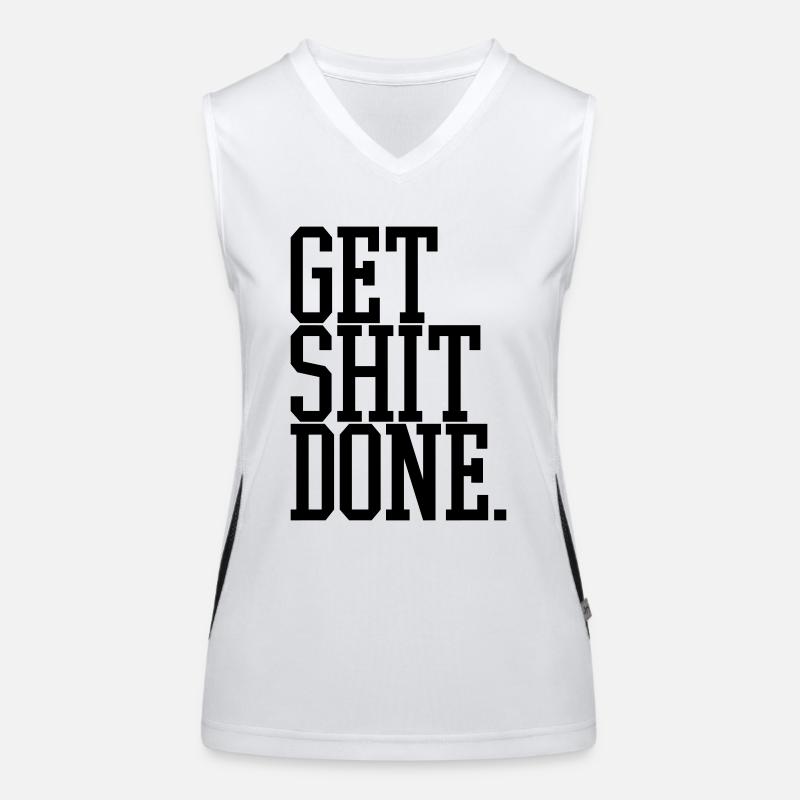 get shit done Funktionelles Kontrast-Tank Top für Frauen