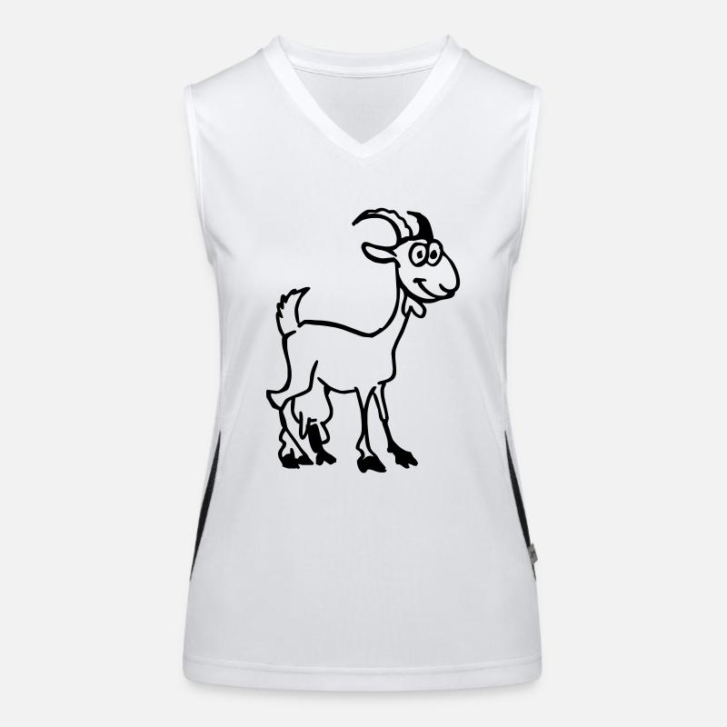 Ziege Funktionelles Kontrast-Tank Top für Frauen