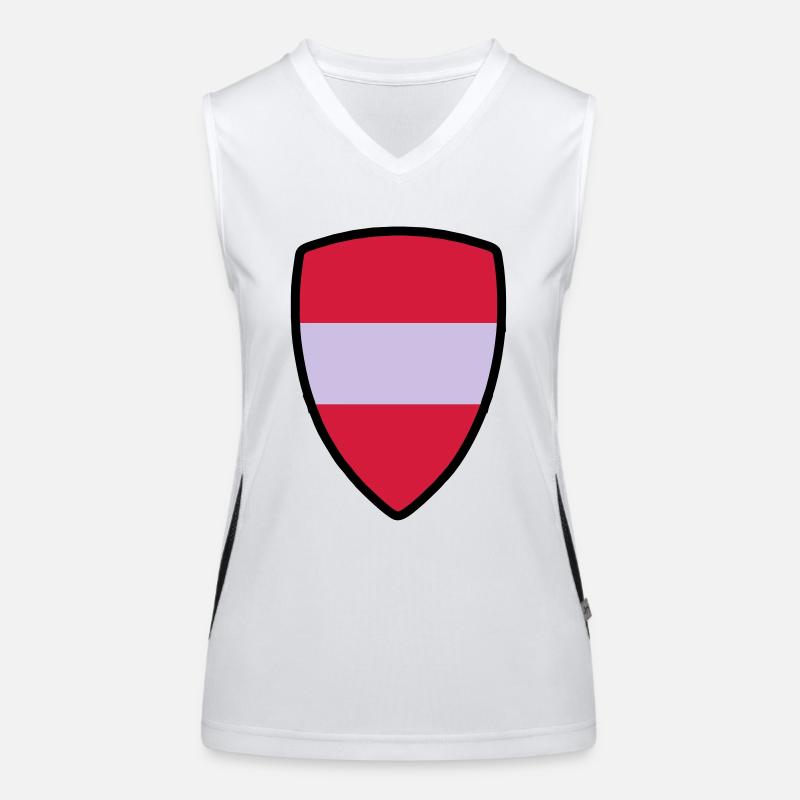 Drapeau de l'Autriche Débardeur respirant contrasté Femme