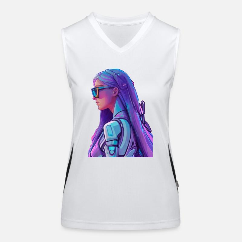 Space Fighter Women's Functional Contrast Tank Top