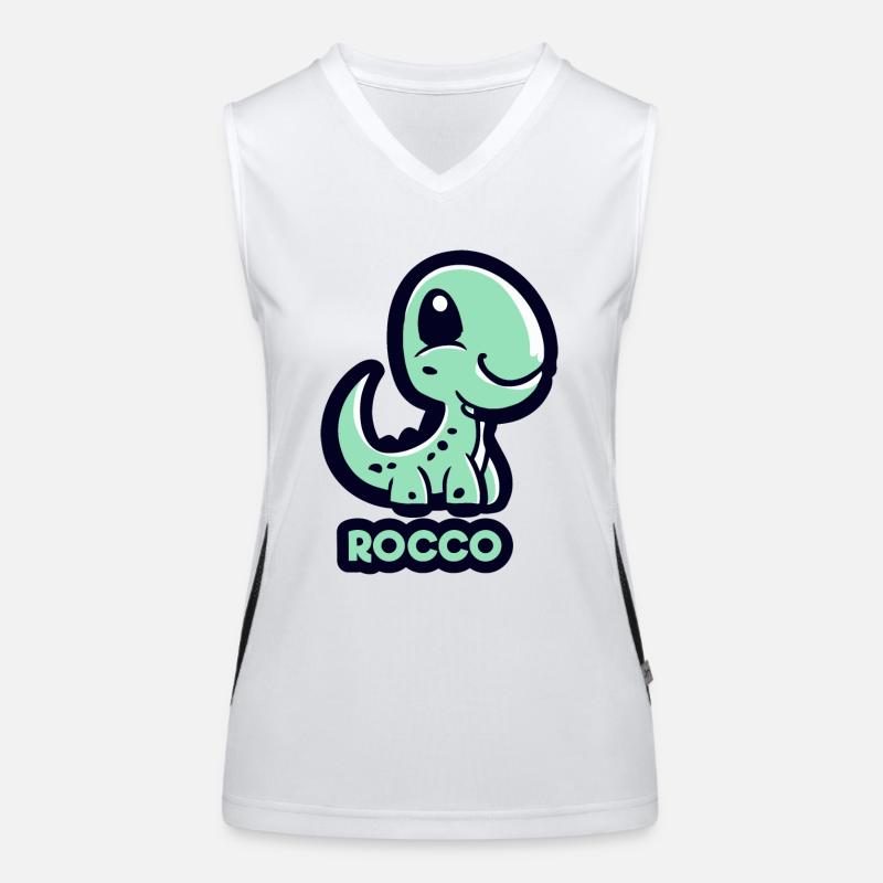DINOSAURIER. ROCCO Funktionelles Kontrast-Tank Top für Frauen