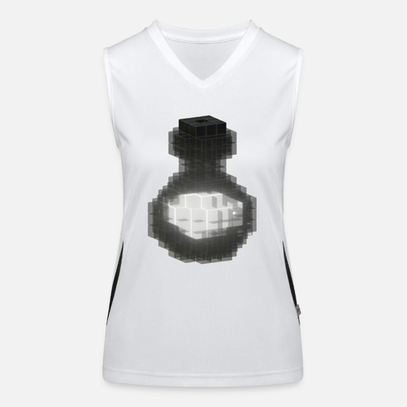 Black Gothic Crystal Bottle - Magic White Potion Women's Functional Contrast Tank Top