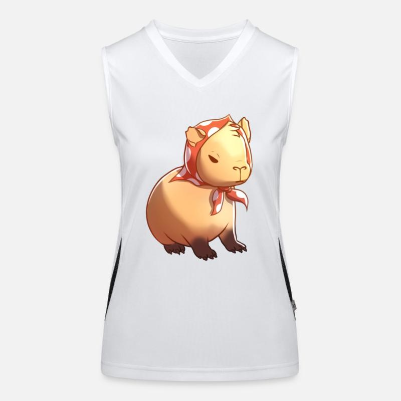 Babbushkapybara Babushka Capybara Funktionelles Kontrast-Tank Top für Frauen