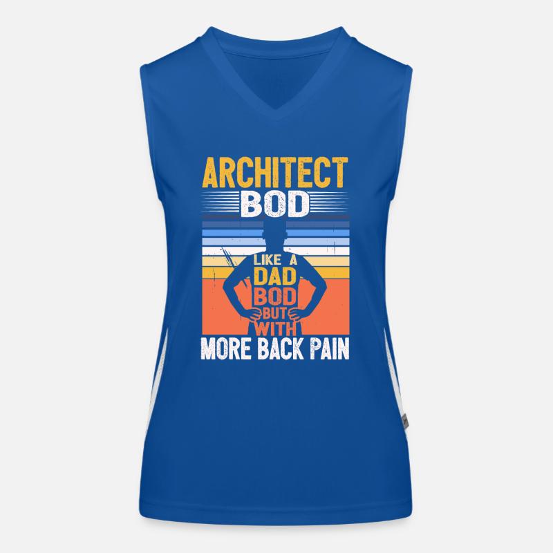 Architect Bod Like A Dad Bod Draftsman Funny Funktionelles Kontrast-Tank Top für Frauen