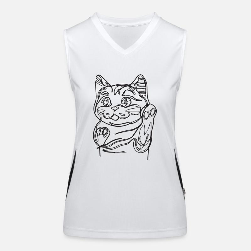 Lucky Cat Charm Women's Functional Contrast Tank Top