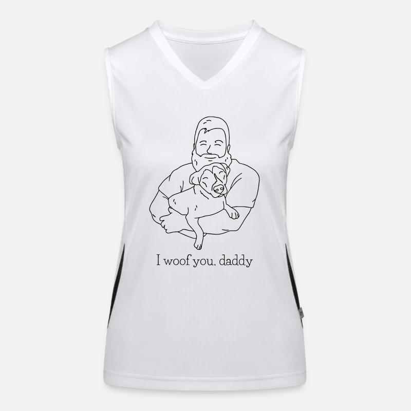 Ich wuff dich, Papa Funktionelles Kontrast-Tank Top für Frauen