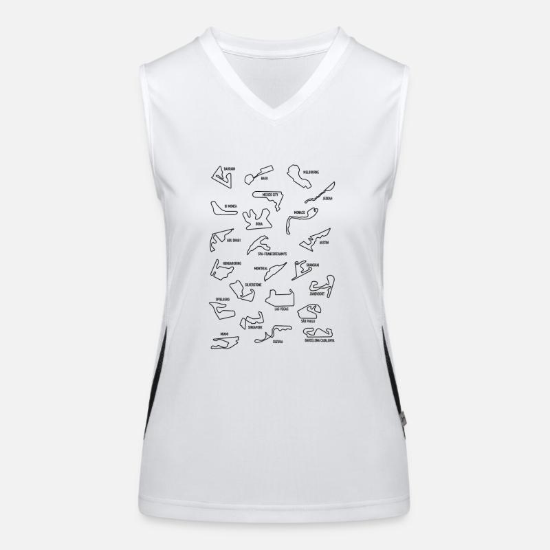 Formel-1-Rennstrecken Funktionelles Kontrast-Tank Top für Frauen