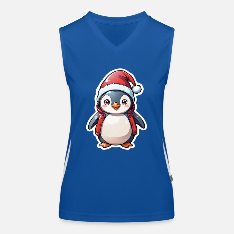 pingouin bonnet de noel Débardeur respirant contrasté Femme