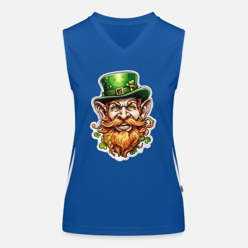 Leprechaun / Leprechaun / Vert / Gingembre / Irlande Débardeur respirant contrasté Femme