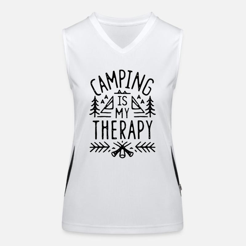 Camping is my therapy Women's Functional Contrast Tank Top